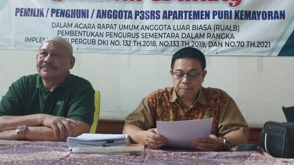 Sekretaris P3SRS Apartemen Puri Kemayoran Diduga Selewengkan Uang Kas Melalui Rekening Pribadi