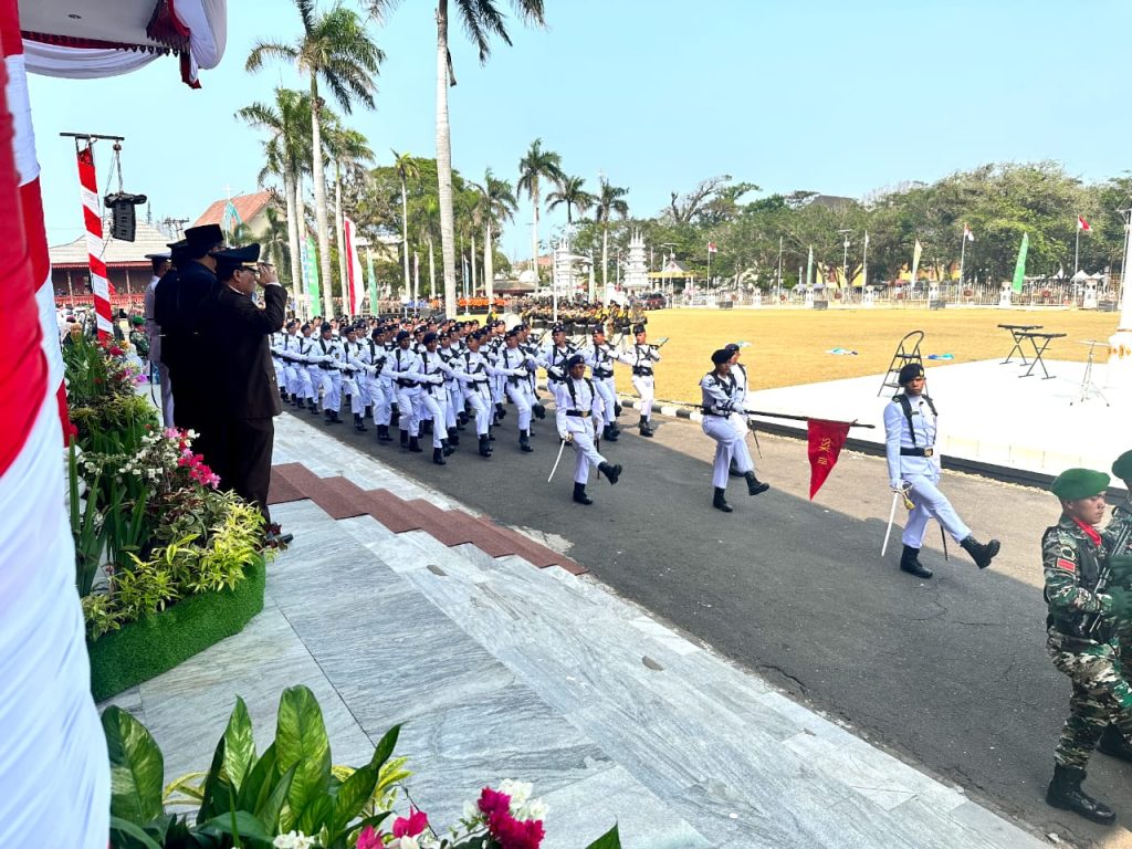 Danlanal Bengkulu Apresiasi Prajurit Meraih Juara Pertama Parade dan Defile HUT Ke-78 TNI