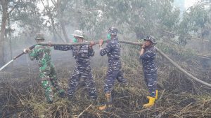 TNI AL Ikut Berupaya Dalam Menangani Karhutla Bersama BNPB di Wilayah Provinsi Kalimantan Selatan
