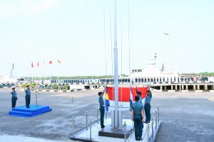 Lantamal I Laksanakan Upacara Bendera Dalam Rangka Hari Kesehatan TNI Angkatan Laut Tahun 2023