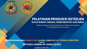 PELATIHAN PRODUKSI DETERJEN CAIR AURA DISERBU PELAKU HOME INDUSTRI & UMKM