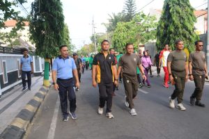 Dandim Madiun Ikuti Olahraga Bersama Panglima TNI