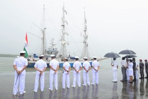 Lantamal I Sambut Kapal Perang India INS Sudarshini di Dermaga Pelindo Belawan