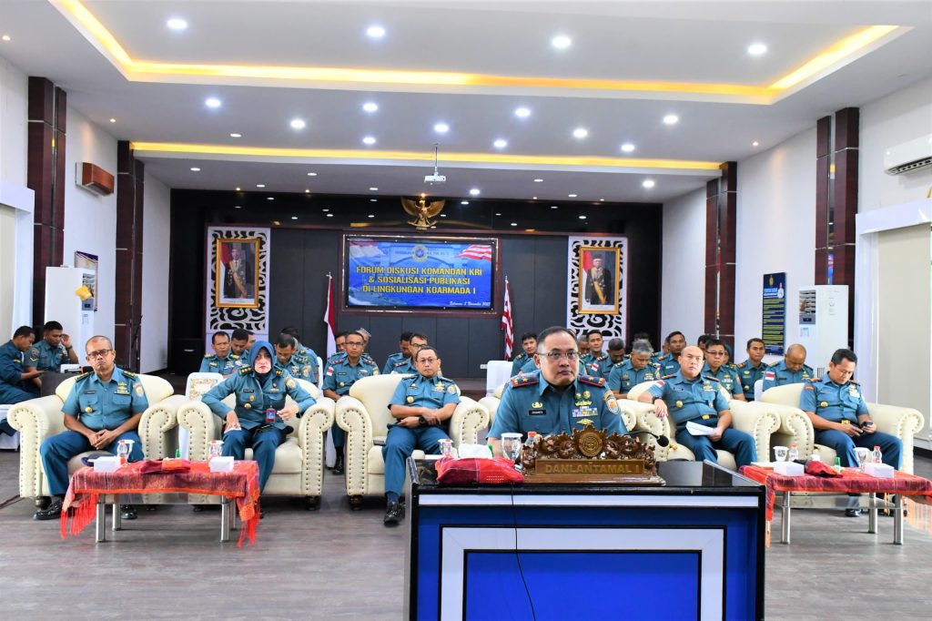 Danlantamal I Ikuti Forum Komandan KRI Melalui Vicon