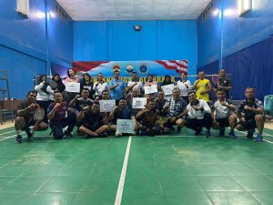 Meriahkan HUT Armada Tahun 2023, Lanal Dumai Laksanakan Pertandingan Olahraga Bulutangkis