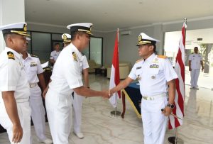 Danlantamal I Terima Courtessy Call CTG TLDM Captain Saharudin bin Bongsu Beserta Komandan Kapal Perang Malaysia