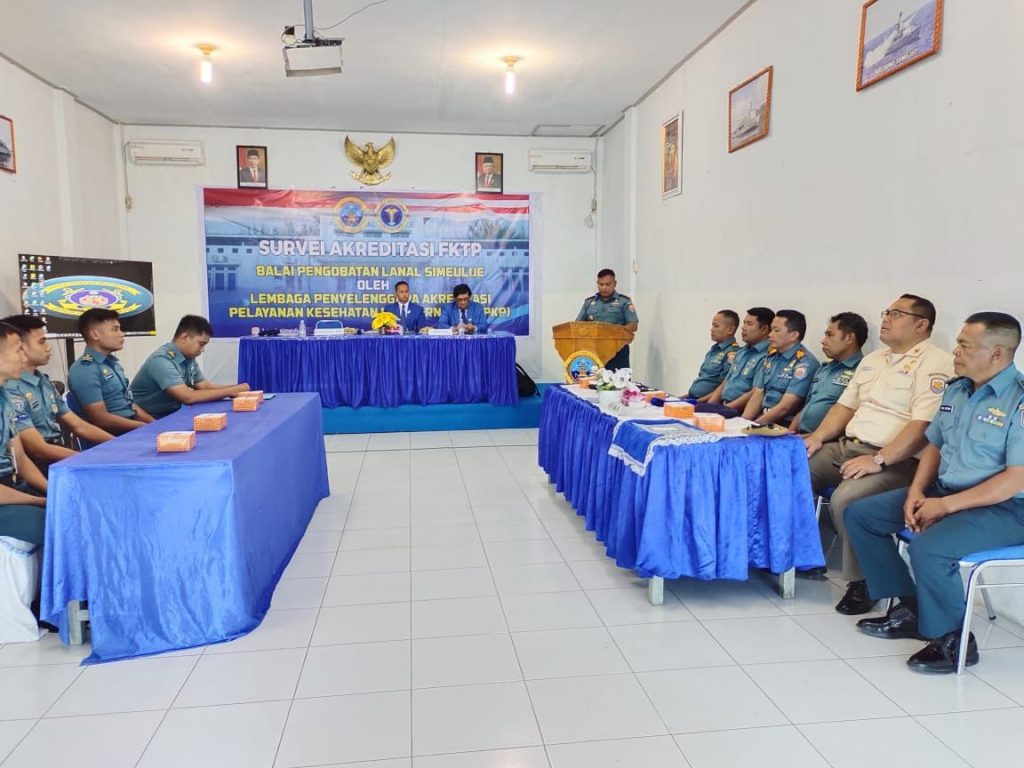 Danlanal Simeulue Buka Kegiatan Survei Akreditasi Balai Pengobatan Lanal Simeulue