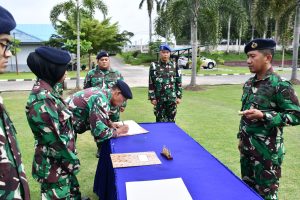 Jelang Seleksi Penerimaan Prajurit TNI AL TA. 2024, Panitia Daerah Lanal Sabang Laksanakan Penandantanganan Pakta Integritas