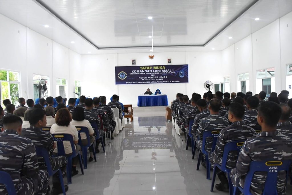Komandan Lantamal I Tatap Muka Berikan Motivasi Kepada Prajurit Lanal Tanjung Balai Asahan