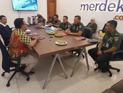 Tingkatkan Kerja Sama, Kadispenad Kunjungi Merdeka.com