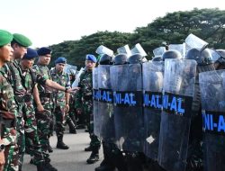 Prajurit Lanal Sabang Ikuti Apel Gelar Pasukan Kesiapan TNI Pada Pengamanan Pemilu 2024