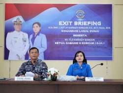 Jelang Sertijab, Komandan Lanal Dumai Kolonel Laut (P) Kariady Bangun Laksananan Exit Briefing
