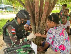 Sadar Akan Pentingnya Kesehatan Warga, Satgas Yonif 310/KK Lakukan Rapid Diagnostic Test (RDP) Malaria Bagi Masyarakat Perbatasan