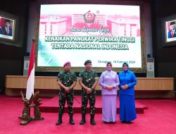 Panglima TNI Terima Laporan Kenkat Perwira Tinggi, Danlantamal I Resmi Menyandang Pangkat Brigjen