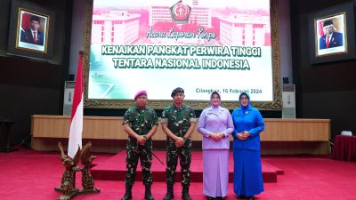 Panglima TNI Terima Laporan Kenkat Perwira Tinggi, Danlantamal I Resmi Menyandang Pangkat Brigjen