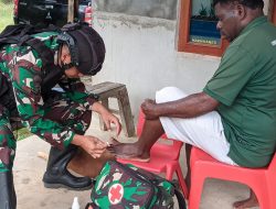 Satgas Yonif 623 Anjangsana Ke Warga Kampung Aisyo