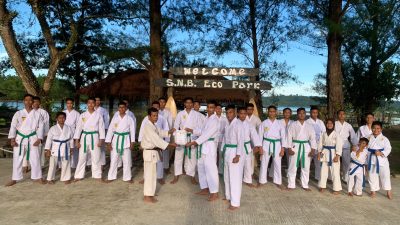 45 Karateka Lanal Simeulue Terima Sertifikasi Nasional Kenaikan Tingkat dan Penurunan Kyu