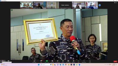 Lantamal I Ikuti Rakernispen TNI AL Tahun 2024 Melalui Vicon dan Terima Apresiasi