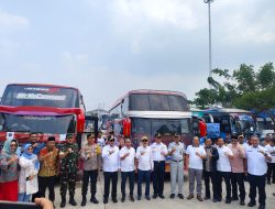 Aspers Danlantamal I Hadiri Pelepasan Peserta Mudik Gratis Dalam Rangka Menyambut Hari Raya Idul Fitri 1445 H