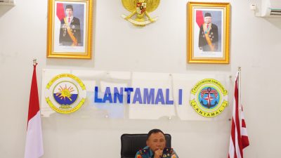 Komandan Lantamal I Pimpin Rapat Staf Dalam Rangka Kunjungan Pangkoarmada RI