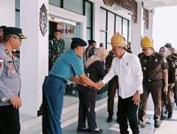 Danlanal Bintan Bersama Jajaran Forkopimda Bintan Turut Serta Sambut Wakil Jaksa Agung