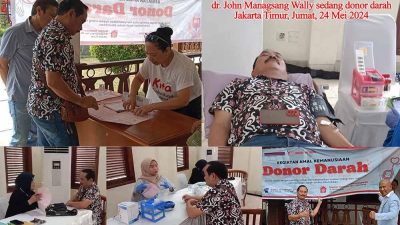 Cabup Jayapura, dr. Yohannis Manangsang, M.Kes, Ikuti Kegiatan Donor Darah bersama Yayasan 98 Peduli