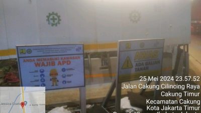 Akibat Ada Galian Jl. Raya Cakung Cilincing Padat, Personil Pos Lantas Cakung Berjibaku Urai Kemacetan