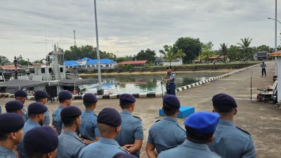 Danlanal Bintan Pimpin Apel Gabungan Bersama Unsur KRI di Wilayah Tanjung Uban