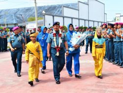 Danlanal Simeulue Hadiri Kunjungan Kerja Pangkoarmada l di Lantamal l Belawan