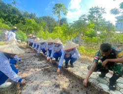 Untuk Mendukung Ketahanan Pangan, Jalasenastri Cabang 3 Korcab I DJA I Laksanakan Panen Raya Kangkung dan Singkong