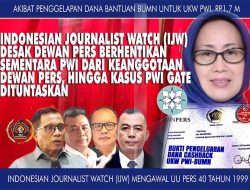 IJW Desak Dewan Pers Berhentikan Sementara PWI sebagai Konstituen hingga PWI Gate Dituntaskan
