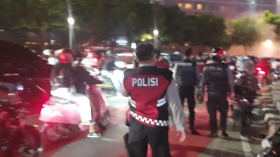 Patroli 3 Pilar Himbau Kerumunan di Bunderan HI