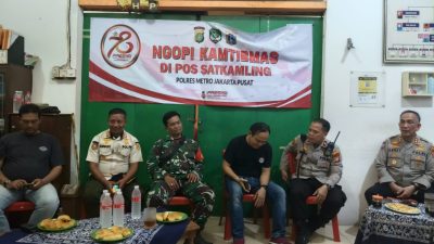 Polsek Kemayoran mengadakan kegiatan Ngopi Kamtibmas