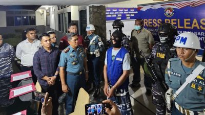 Tim F1QR Lanal Bintan dan Satgas Gabungan TNI AL Berhasil Amankan Pelaku Penyelundupan Narkoba Jenis Sabu