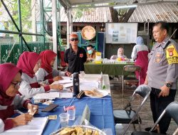 Bhabinkamtibmas Kelurahan Harapan Mulya Melakukan Monitoring Kegiatan Posyandu Balita Dan Lansia