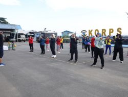 Ketua Jalasenastri Korcab I DJA I Laksanakan Olahraga Bersama