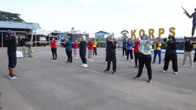 Ketua Jalasenastri Korcab I DJA I Laksanakan Olahraga Bersama