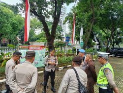 Kapolsek Sawah Besar Amankan Aksi Unras di Kementrian Agama.