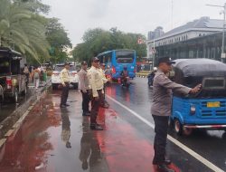 Polsek Sawah Besar Bersama Tiga Pilar antisipasi Parkir Liar.
