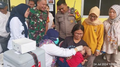 Bhabinkamtibmas Kelurahan Kemayoran Menghadiri Kegiatan Pencanangan Pekan Imunisasi Nasional (PIN) Polio 2024