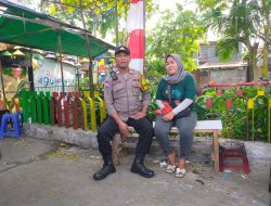 Patroli Wilayah Anggota Bhabinkamtibmas Sambangi Ketua RT 03 Galur