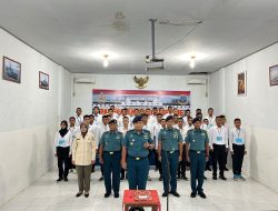 Danlanal Simeulue Laksanakan Penandatangan Pakta Integritas Secara Vicon dan Pengarahan Kepada Casis Bintara Tamtama Sub Panda Simeulue