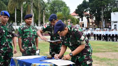 Cegah Terjadinya Pencaloan, Danlanal Sabang Laksanakan Upacara Penandatanganan Pakta Integritas