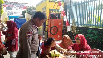 Bhabinkamtibmas Kelurahan Kemayoran Melakukan Monitoring Kegiatan Posyandu Balita Dan Lansia