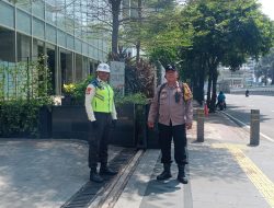 Bhabinkamtibmas Gondangdia Sambang Kantor Lippo Thamrin Menteng