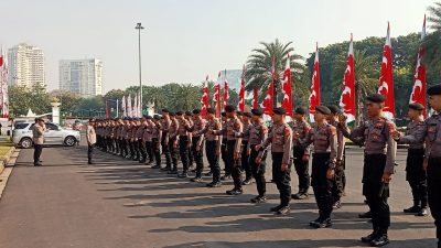 Iptu Agusni Pimpin Apel Pengamanan Rencana Aksi Unjuk Rasa di Wilayah Hukum Gambir