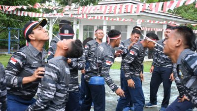Semarak HUT Kemerdekaan RI Ke-79, Keluarga Besar Lanal TBA Ikuti Lomba- Lomba