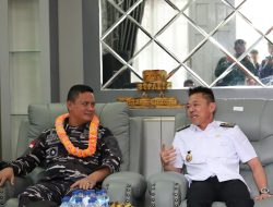 KUNJUNGI NEGERI SERIBU KUBAH, KOMANDAN LANAL DUMAI LAKSANAKAN COURTESY CALL KE BUPATI ROKAN HILIR