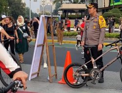 Kapolsek Metro Menteng Pengamanan Panglima Run Di Kawasan Bundaran HI
