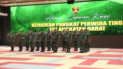 18 Perwira Tinggi TNI AD Resmi Sandang Pangkat Baru